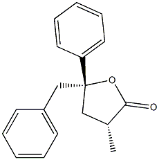 (3R,5R)-5-Benzyl-3-methyl-5-phenyl-2,3,4,5-tetrahydrofuran-2-one 구조식 이미지