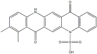 5,7,12,14-Tetrahydro-8,9-dimethyl-7,14-dioxoquino[2,3-b]acridine-5-sulfonic acid Structure