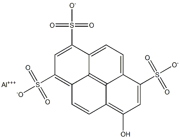 8-Hydroxy-1,3,6-pyrenetrisulfonic acid aluminum salt Structure