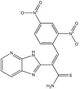 2-(2,4-Dinitrophenyl)-1-[3H-imidazo[4,5-b]pyridin-2-yl]ethenecarbothioamide 구조식 이미지