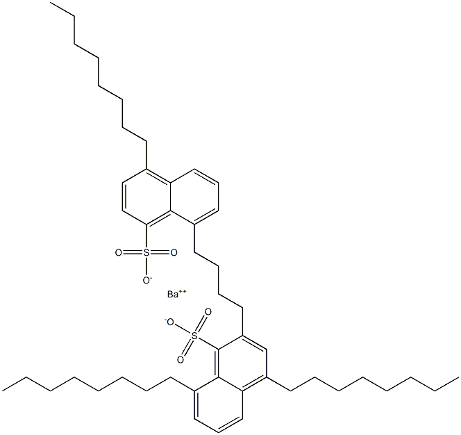 Bis(4,8-dioctyl-1-naphthalenesulfonic acid)barium salt Structure