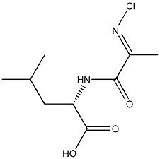 (2S)-2-[2-(Chloroimino)-1-oxopropylamino]-4-methylpentanoic acid Structure