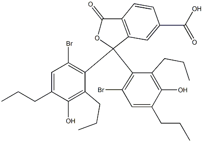 1,1-Bis(6-bromo-3-hydroxy-2,4-dipropylphenyl)-1,3-dihydro-3-oxoisobenzofuran-6-carboxylic acid Structure