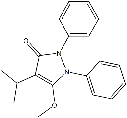 1,2-Diphenyl-4-isopropyl-3-methoxy-3-pyrazolin-5-one 구조식 이미지