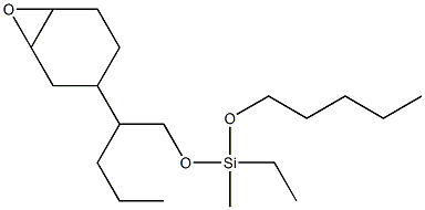 2-(3,4-Epoxycyclohexan-1-yl)ethylmethyldi(pentyloxy)silane 구조식 이미지