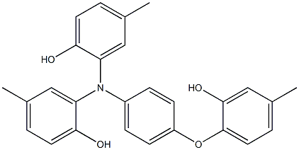 N,N-Bis(2-hydroxy-5-methylphenyl)-4-(2-hydroxy-4-methylphenoxy)benzenamine 구조식 이미지