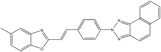 2-[4-[2-(5-Methylbenzoxazol-2-yl)ethenyl]phenyl]-2H-naphtho[1,2-d]triazole Structure