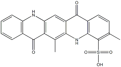 5,7,12,14-Tetrahydro-3,6-dimethyl-7,14-dioxoquino[2,3-b]acridine-4-sulfonic acid Structure