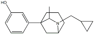 3-[6-(Cyclopropylmethyl)-7-methyl-6-azabicyclo[3.2.1]octan-1-yl]phenol 구조식 이미지