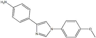 4-[1-[4-Methoxyphenyl]-1H-imidazol-4-yl]aniline 구조식 이미지