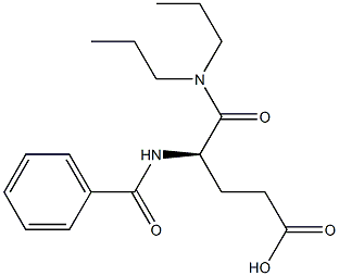 (R)-5-(Dipropylamino)-4-[(phenylcarbonyl)amino]-5-oxopentanoic acid 구조식 이미지