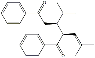 (2S,3S)-3-(1-Methylethyl)-2-(2-methyl-1-propenyl)-1,5-diphenyl-1,5-pentanedione 구조식 이미지