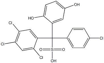 (4-Chlorophenyl)(2,4,5-trichlorophenyl)(2,5-dihydroxyphenyl)methanesulfonic acid 구조식 이미지