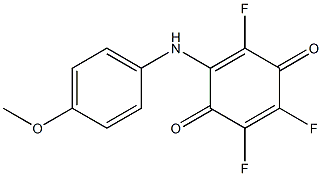 2-[(4-Methoxyphenyl)amino]-3,5,6-trifluoro-2,5-cyclohexadiene-1,4-dione 구조식 이미지