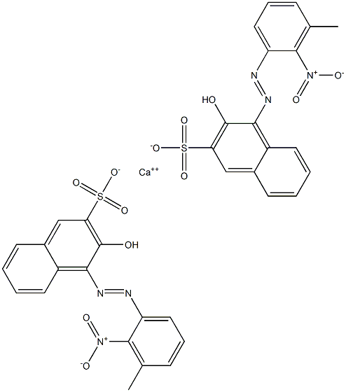 Bis[1-[(3-methyl-2-nitrophenyl)azo]-2-hydroxy-3-naphthalenesulfonic acid]calcium salt Structure