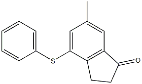 2,3-Dihydro-6-methyl-4-phenylthio-1H-inden-1-one 구조식 이미지