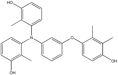 N,N-Bis(3-hydroxy-2-methylphenyl)-3-(4-hydroxy-2,3-dimethylphenoxy)benzenamine Structure