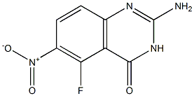 5-Fluoro-6-nitro-2-aminoquinazolin-4(3H)-one 구조식 이미지