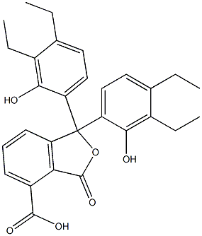 1,1-Bis(3,4-diethyl-2-hydroxyphenyl)-1,3-dihydro-3-oxoisobenzofuran-4-carboxylic acid Structure