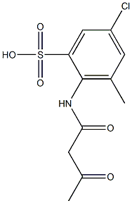 2-(Acetoacetylamino)-5-chloro-3-methylbenzenesulfonic acid Structure