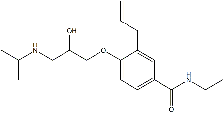 1-[4-[Ethylcarbamoyl]-2-(2-propenyl)phenoxy]-3-[isopropylamino]-2-propanol 구조식 이미지