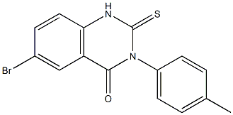 1,2-Dihydro-3-(4-methylphenyl)-6-bromo-2-thioxoquinazolin-4(3H)-one 구조식 이미지