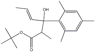 2-Methyl-3-hydroxy-3-(2,4,6-trimethylphenyl)-4-hexenoic acid tert-butyl ester Structure