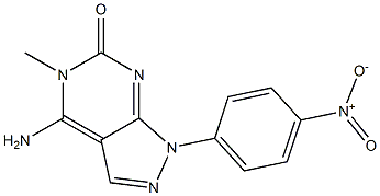 4-Amino-1-(4-nitrophenyl)-5-methyl-1H-pyrazolo[3,4-d]pyrimidin-6(5H)-one Structure