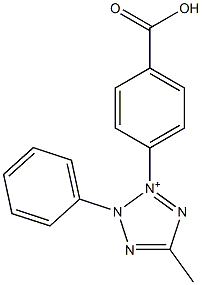 3-(p-Carboxyphenyl)-5-methyl-2-phenyl-2H-tetrazole-3-ium 구조식 이미지