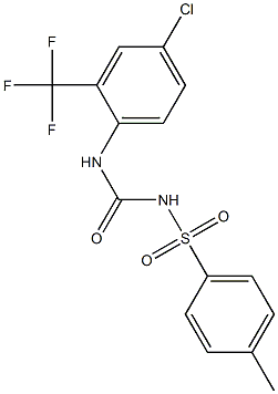 1-(4-Chloro-2-trifluoromethylphenyl)-3-(4-methylphenylsulfonyl)urea 구조식 이미지