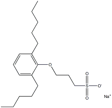 3-(2,6-Dipentylphenoxy)propane-1-sulfonic acid sodium salt Structure