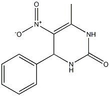 4-Phenyl-5-nitro-6-methyl-3,4-dihydropyrimidine-2(1H)-one 구조식 이미지