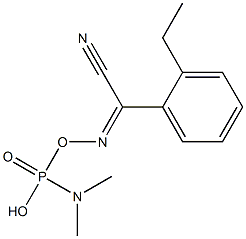 N,N-Dimethylphosporamidic acid ethyl[(cyanophenylmethylene)amino] ester 구조식 이미지