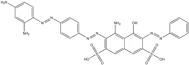 4-Amino-3-[p-(2,4-diaminophenylazo)phenylazo]-5-hydroxy-6-phenylazo-2,7-naphthalenedisulfonic acid 구조식 이미지