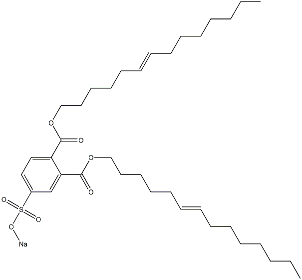 4-(Sodiosulfo)phthalic acid di(6-tetradecenyl) ester 구조식 이미지