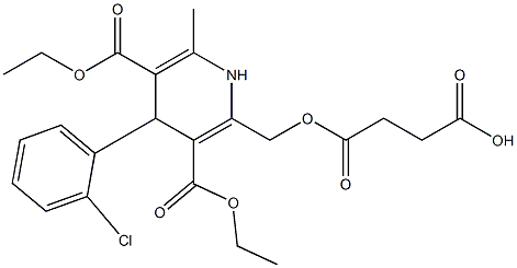 3-[[[4-(2-Chlorophenyl)-3,5-bis(ethoxycarbonyl)-6-methyl-1,4-dihydropyridin]-2-yl]methoxycarbonyl]propionic acid Structure