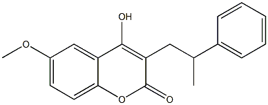 6-Methoxy-3-(2-phenylpropyl)-4-hydroxy-2H-1-benzopyran-2-one 구조식 이미지