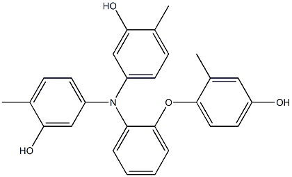 N,N-Bis(3-hydroxy-4-methylphenyl)-2-(4-hydroxy-2-methylphenoxy)benzenamine Structure