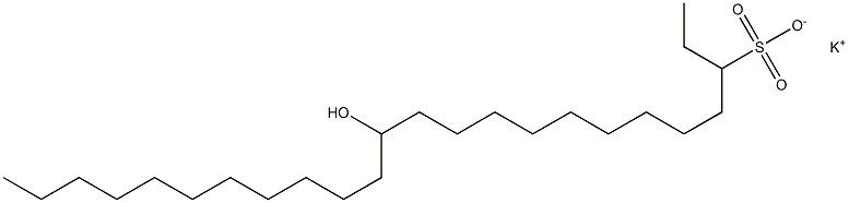 13-Hydroxytetracosane-3-sulfonic acid potassium salt 구조식 이미지