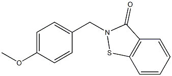 2-(4-Methoxybenzyl)-1,2-benzisothiazole-3(2H)-one Structure