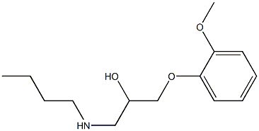 1-(Butylamino)-3-(2-methoxyphenoxy)-2-propanol Structure