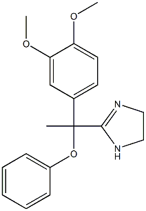 2-[1-(Phenoxy)-1-(3,4-dimethoxyphenyl)ethyl]-2-imidazoline Structure