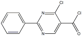 2-Phenyl-4-chloropyrimidine-5-carboxylic acid chloride 구조식 이미지