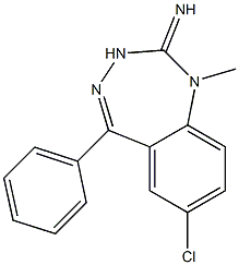 7-Chloro-5-phenyl-1-methyl-1H-1,3,4-benzotriazepin-2(3H)-imine Structure