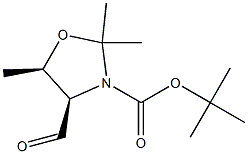 (4R,5R)-2,2,5-Trimethyl-3-(tert-butoxycarbonyl)oxazolidine-4-carbaldehyde Structure