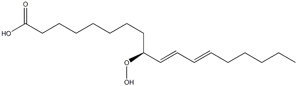 (9S,10E,12E)-9-Hydroperoxyoctadeca-10,12-dienoic acid Structure