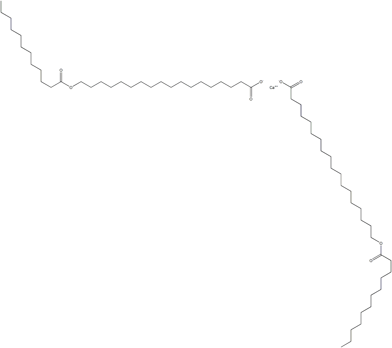 Bis(18-lauroyloxyoctadecanoic acid)calcium salt 구조식 이미지