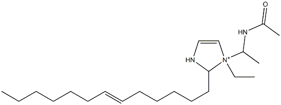 1-[1-(Acetylamino)ethyl]-1-ethyl-2-(6-tridecenyl)-4-imidazoline-1-ium Structure