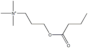 3-(Butyryloxy)-N,N,N-trimethyl-1-propanaminium Structure