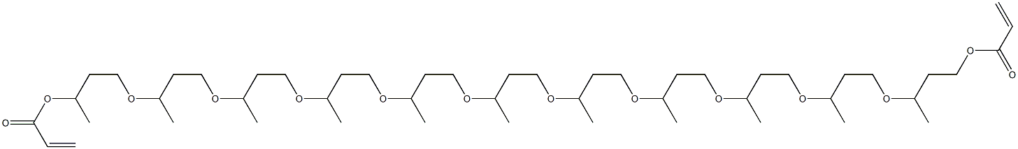 Diacrylic acid 3,7,11,15,19,23,27,31,35,39,43-undecamethyl-4,8,12,16,20,24,28,32,36,40-decaoxatritetracontane-1,43-diyl ester 구조식 이미지